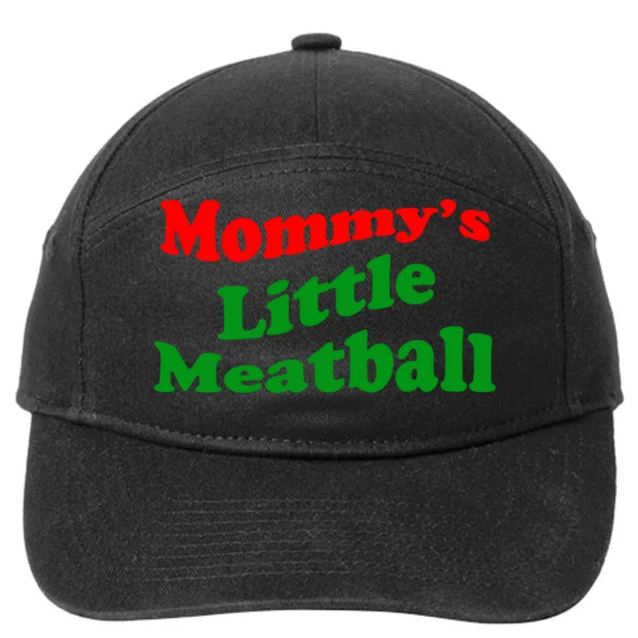 Little Meatball Funny Mommy Joke 7-Panel Snapback Hat