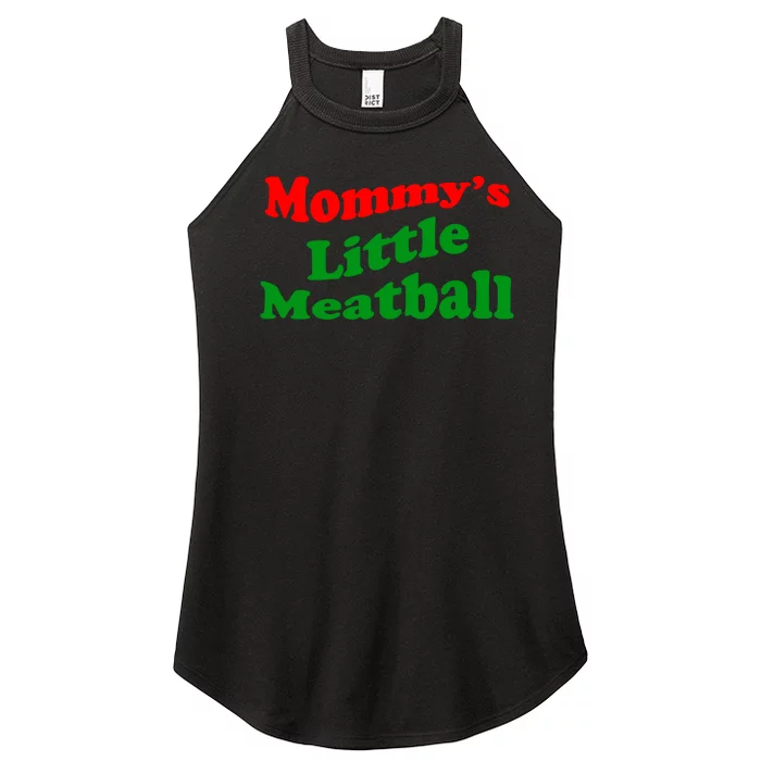 Little Meatball Funny Mommy Joke Women’s Perfect Tri Rocker Tank