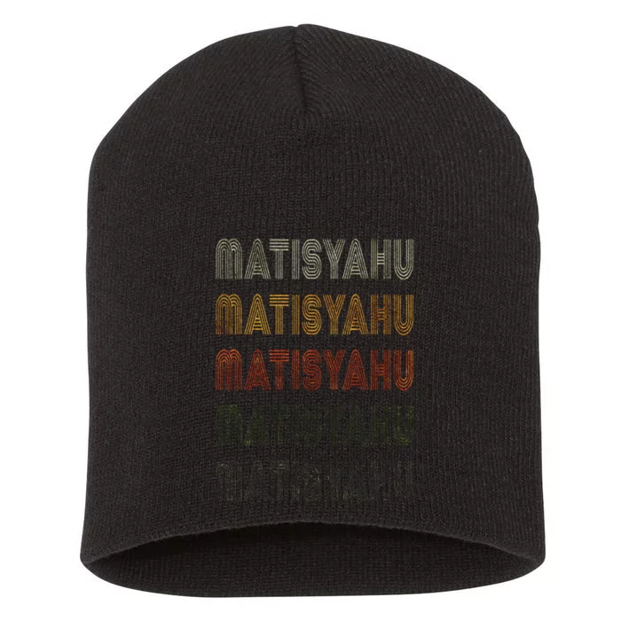 Love Matisyahu Grunge Vintage Style Black Matisyahu Short Acrylic Beanie