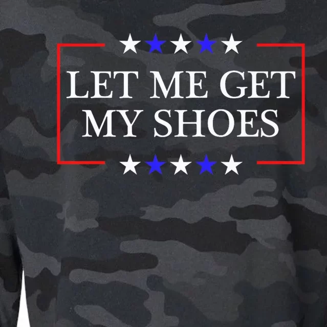 Let Me Get My Shoes Funny Trump Quote Butler Statement Usa Cropped Pullover Crew