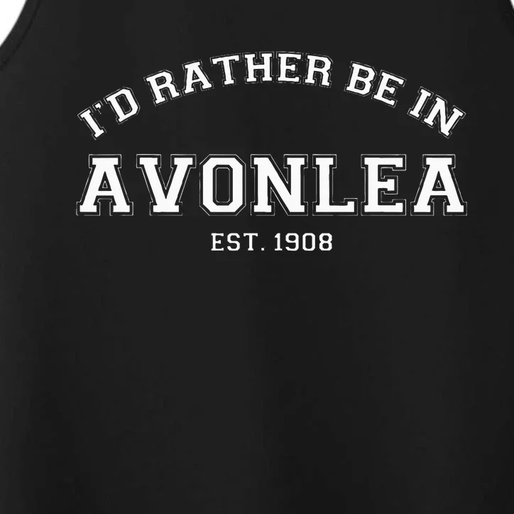 L.M. Montgomery Green Gables ID Rather Be In Avonlea Performance Tank