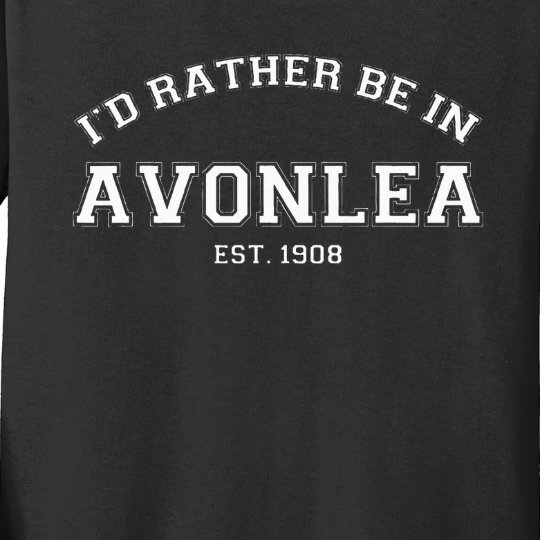 L.M. Montgomery Green Gables ID Rather Be In Avonlea Kids Long Sleeve Shirt