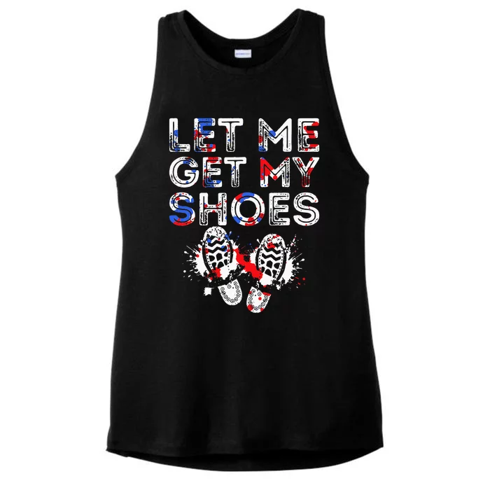 Let Me Get My Shoes Political President Election Ladies Tri-Blend Wicking Tank