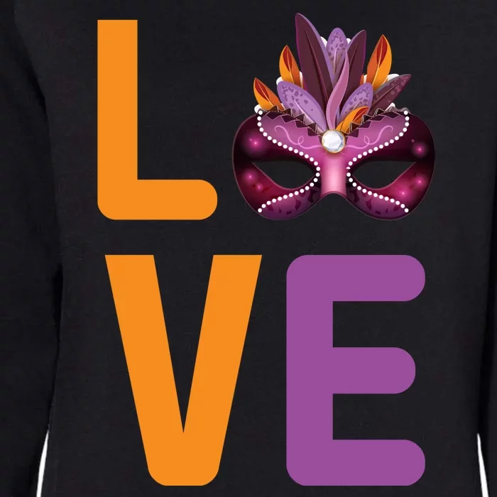 Love Mardi Gras Womens California Wash Sweatshirt