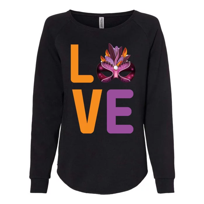 Love Mardi Gras Womens California Wash Sweatshirt