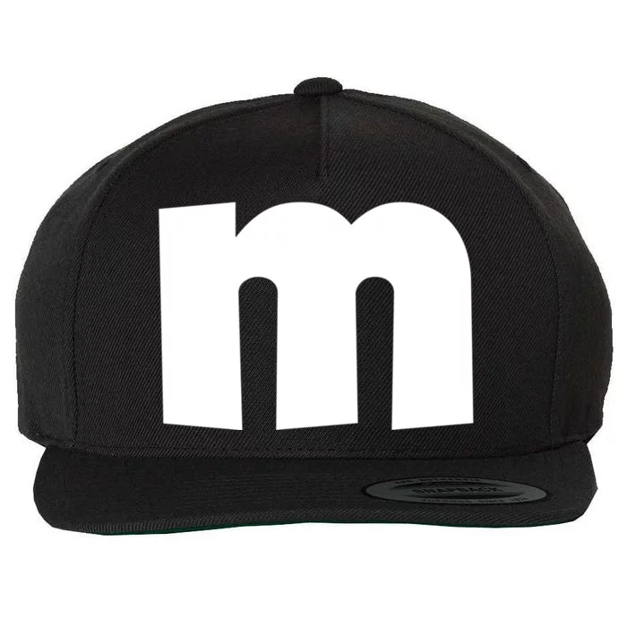 Letter M Groups Halloween Matching Team Easy Lazy Costume Wool Snapback Cap