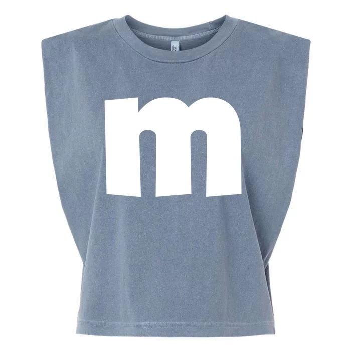 Letter M Groups Halloween Matching Team Easy Lazy Costume Garment-Dyed Women's Muscle Tee