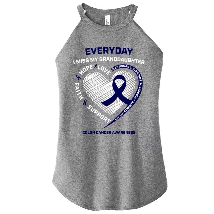 Loving Memory Granddaughter Colon Cancer Awareness Gift Women’s Perfect Tri Rocker Tank