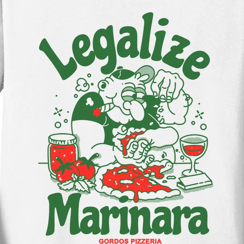 Legalize Marinara Gordos Pizzeria Kids Long Sleeve Shirt