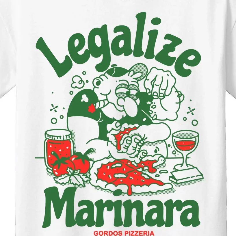 Legalize Marinara Gordos Pizzeria Kids T-Shirt