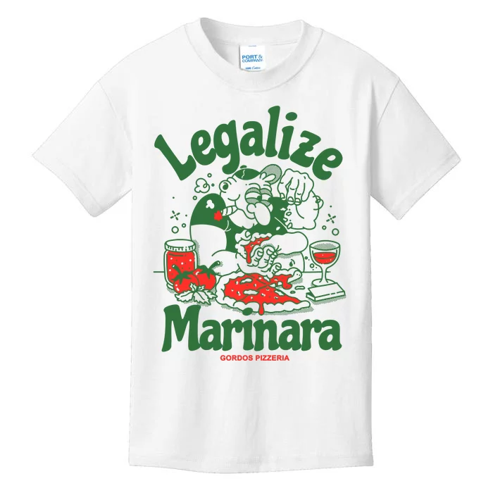 Legalize Marinara Gordos Pizzeria Kids T-Shirt