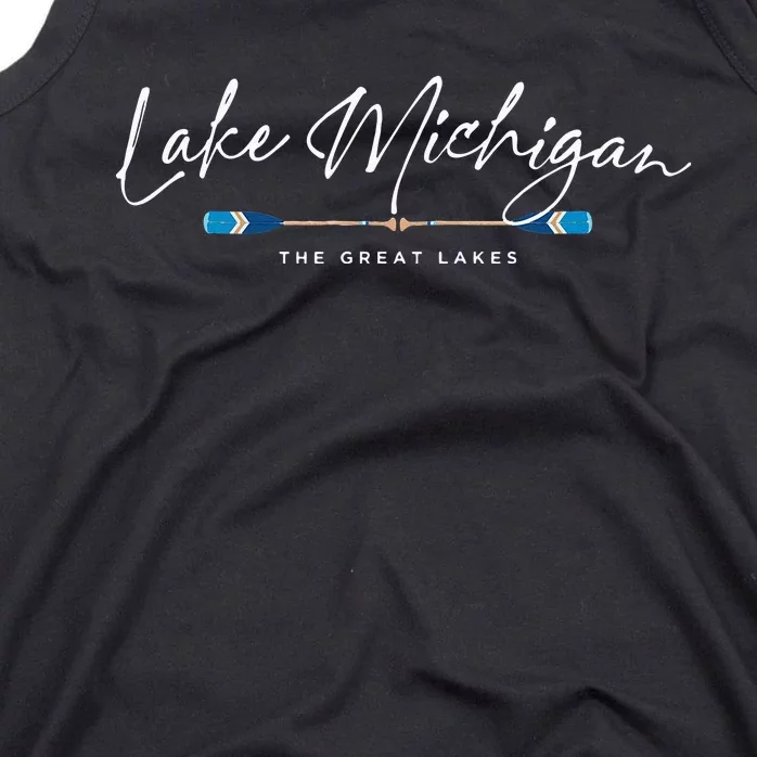 Lake Michigan Great Lakes Oars Graphic Tank Top