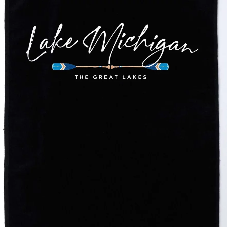 Lake Michigan Great Lakes Oars Graphic Platinum Collection Golf Towel