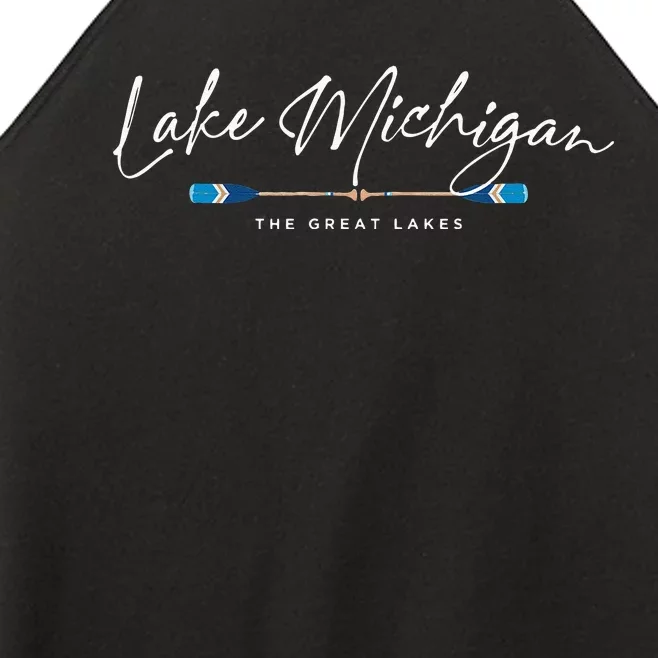 Lake Michigan Great Lakes Oars Graphic Women’s Perfect Tri Rocker Tank