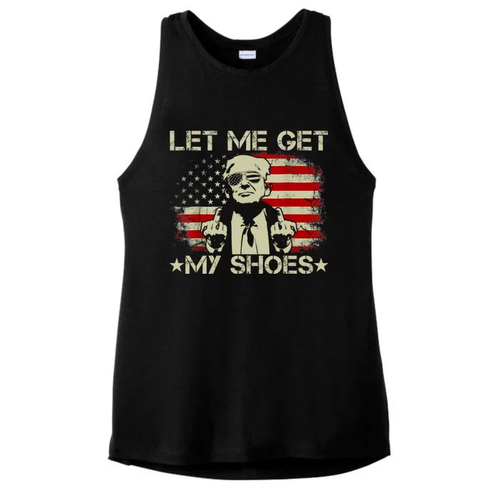 Let Me Get My Shoes Trump 2024 Ladies Tri-Blend Wicking Tank