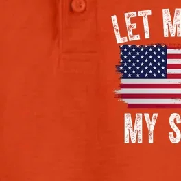 Let Me Get My Shoes Funny Political Usa Flag Dry Zone Grid Performance Polo