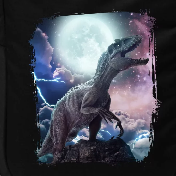 Lightning Moon Galaxy Trex Dinosaur Impact Tech Backpack