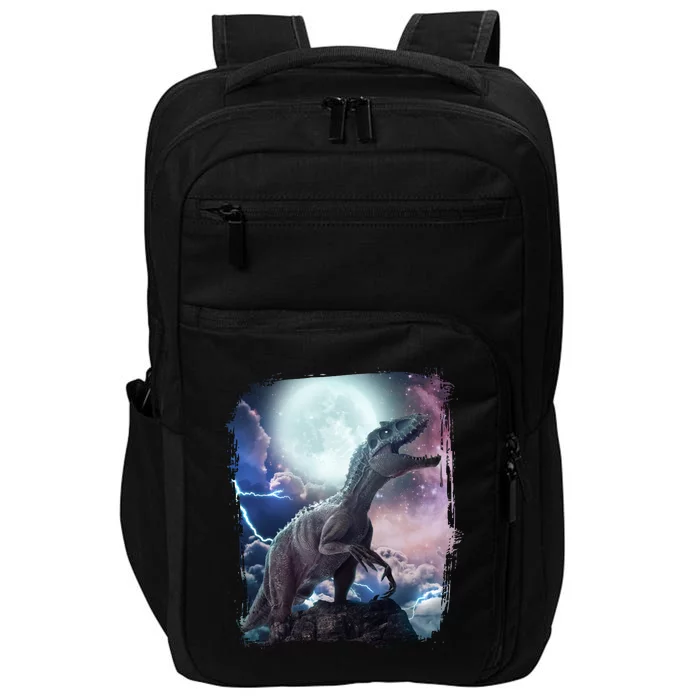 Lightning Moon Galaxy Trex Dinosaur Impact Tech Backpack