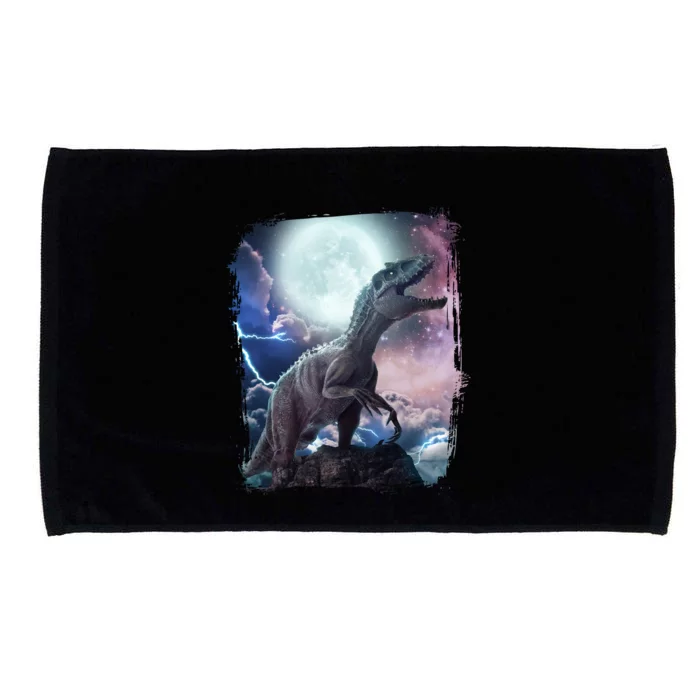 Lightning Moon Galaxy Trex Dinosaur Microfiber Hand Towel