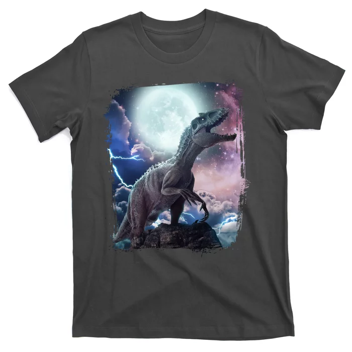 Lightning Moon Galaxy Trex Dinosaur T-Shirt