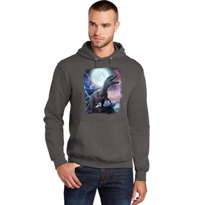 Lightning Moon Galaxy Trex Dinosaur Tall Hoodie