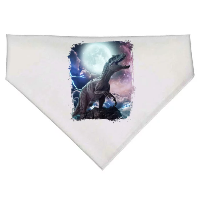 Lightning Moon Galaxy Trex Dinosaur USA-Made Doggie Bandana