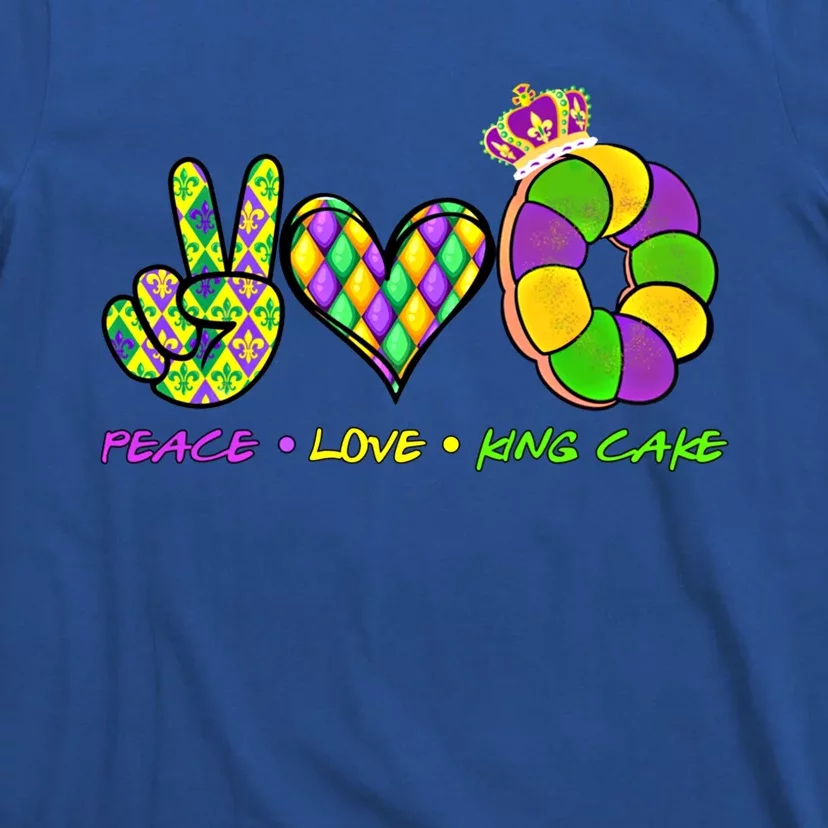 Let's Mardi Gras Love Y'all Celebrating Peace King Cake Funny Gift T-Shirt