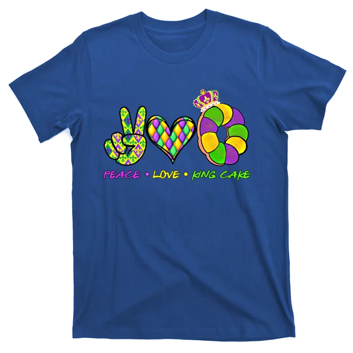 Let's Mardi Gras Love Y'all Celebrating Peace King Cake Funny Gift T-Shirt