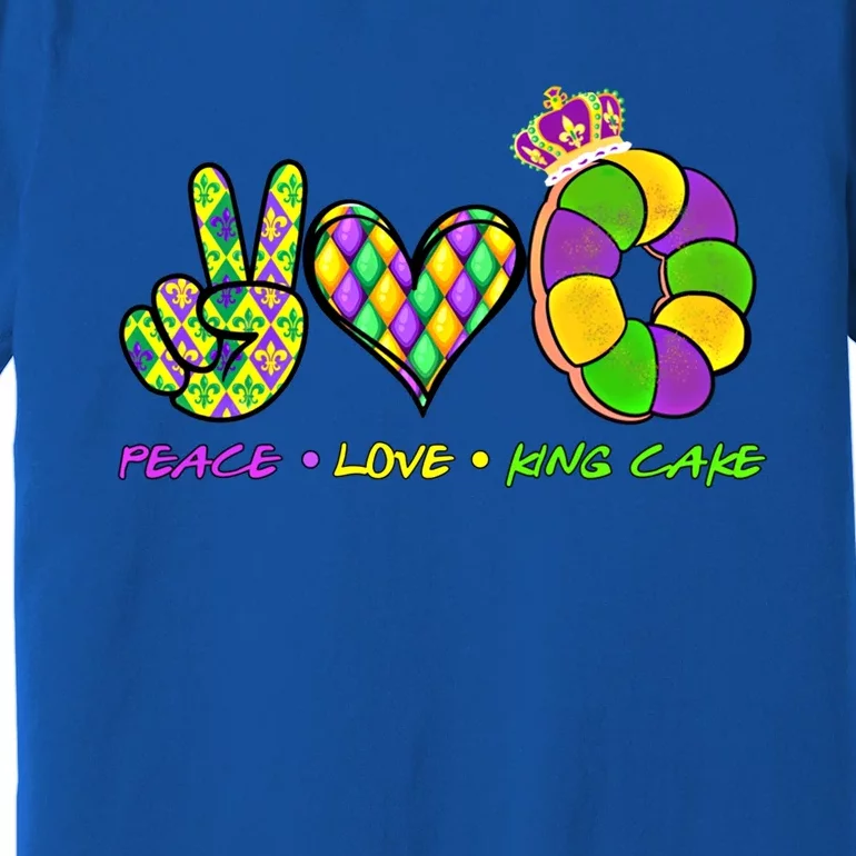 Let's Mardi Gras Love Y'all Celebrating Peace King Cake Funny Gift Premium T-Shirt