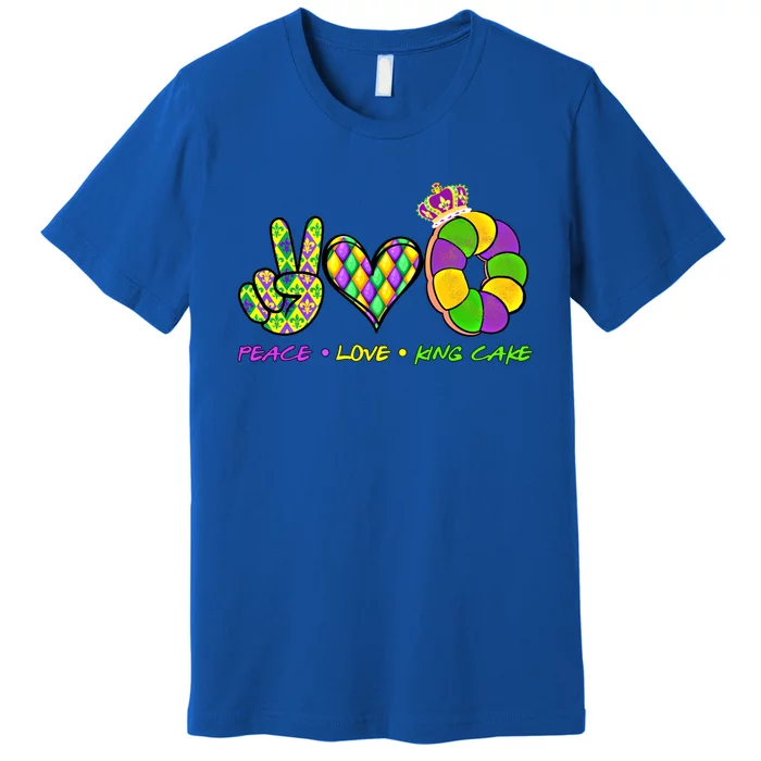 Let's Mardi Gras Love Y'all Celebrating Peace King Cake Funny Gift Premium T-Shirt