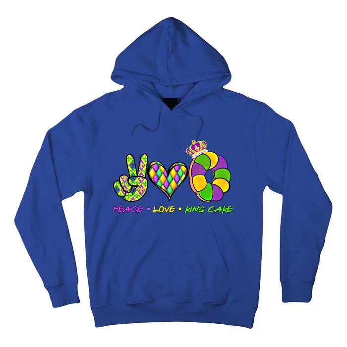 Let's Mardi Gras Love Y'all Celebrating Peace King Cake Funny Gift Tall Hoodie