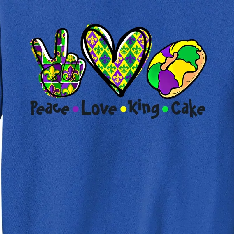 Let's Mardi Gras Peace King Cake Gift Tall Sweatshirt