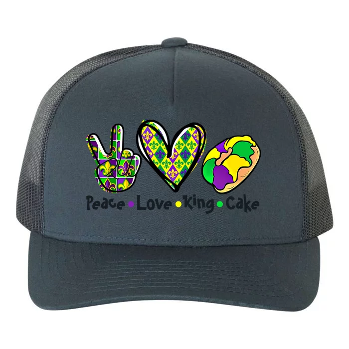 Let's Mardi Gras Peace King Cake Gift Yupoong Adult 5-Panel Trucker Hat