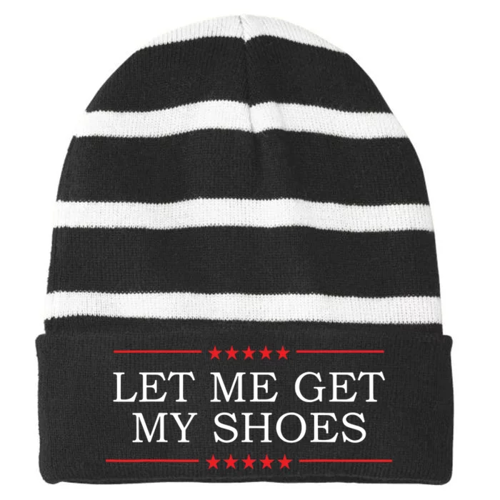 Let Me Get My Shoes Striped Beanie with Solid Band