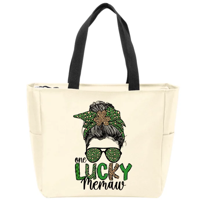 Lucky Memaw Grandmother St Patricks Day Memaw Grandma Gift Zip Tote Bag