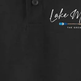 Lake Michigan Great Lakes Oars Graphic Dry Zone Grid Performance Polo