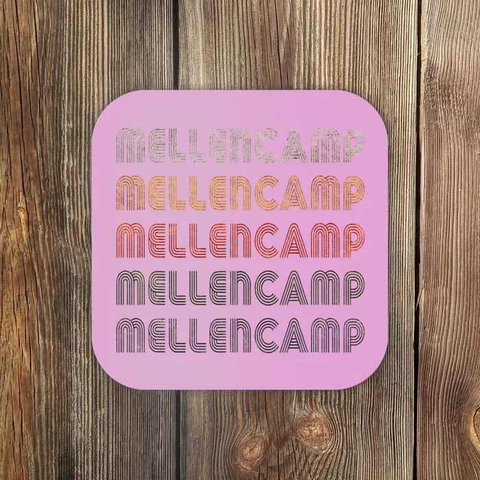 Love Mellencamp Grunge Vintage Black Mellencamp Coaster