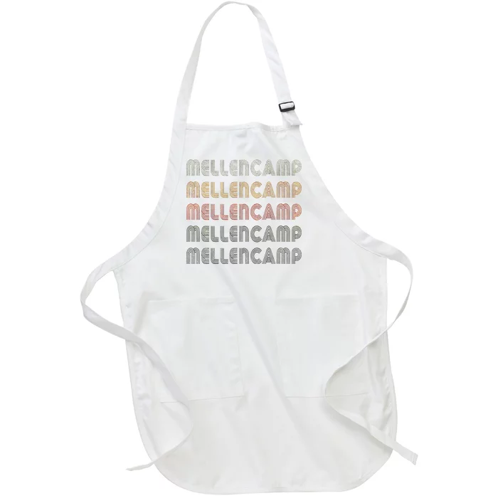 Love Mellencamp Grunge Vintage Black Mellencamp Full-Length Apron With Pocket