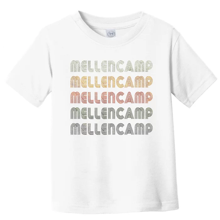 Love Mellencamp Grunge Vintage Black Mellencamp Toddler T-Shirt