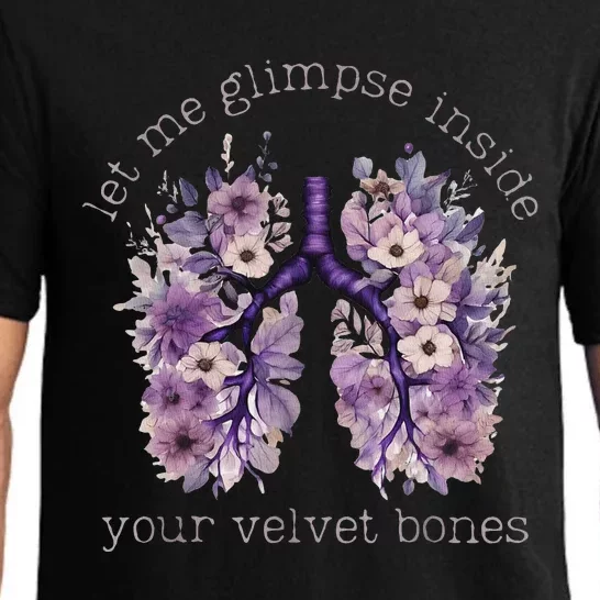 Let Me Glimpse Inside Your Velvet Bones Wildflowers Pajama Set