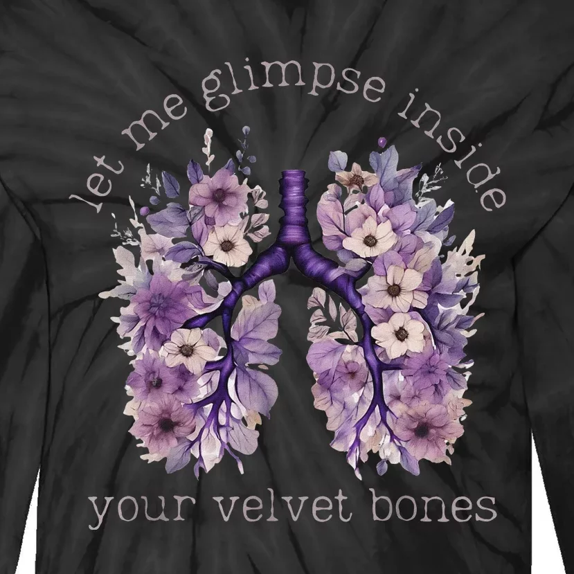 Let Me Glimpse Inside Your Velvet Bones Wildflowers Tie-Dye Long Sleeve Shirt