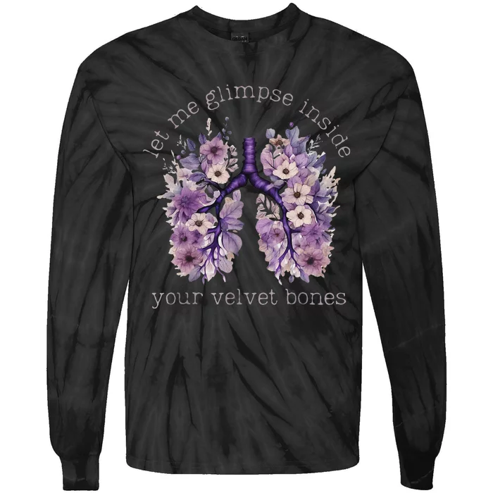 Let Me Glimpse Inside Your Velvet Bones Wildflowers Tie-Dye Long Sleeve Shirt