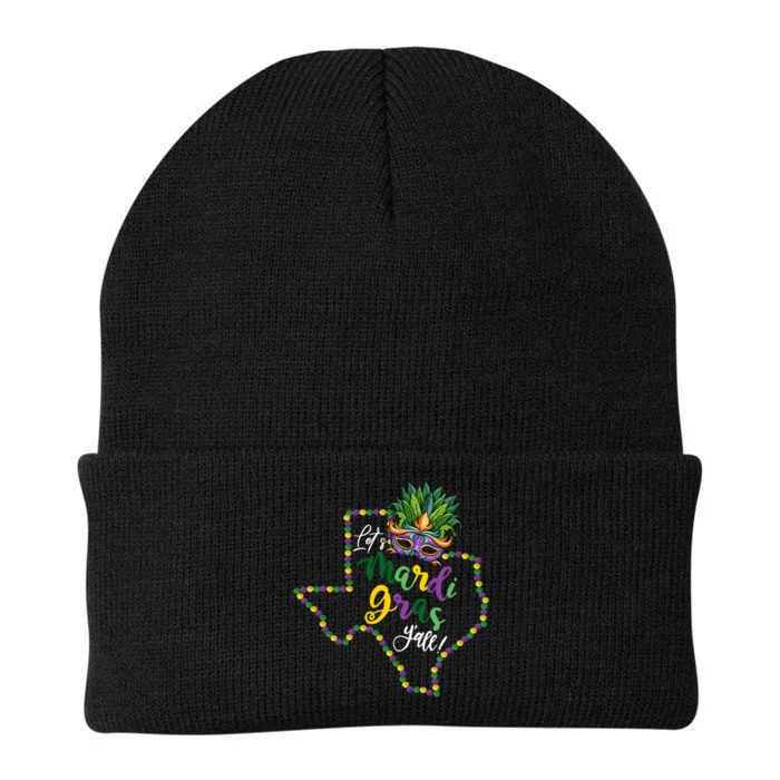 LetS Mardi Gras YAll Texas Souvenir Gift Knit Cap Winter Beanie