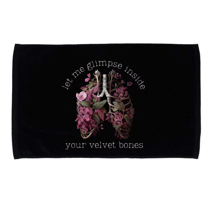 Let Me Glimpse Inside Your Velvet Bones Lung Wildflowers Microfiber Hand Towel