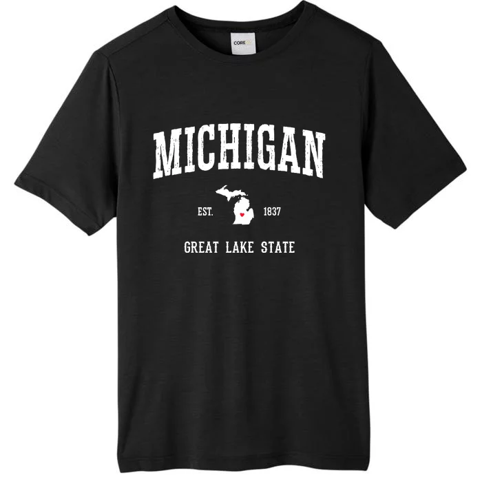 Love Michigan Great Lake State MI Est 1837 Home ChromaSoft Performance T-Shirt