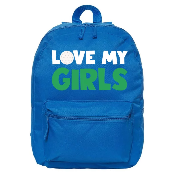 Love My Golf Gift For Mom Dad Daughters Golf Gift 16 in Basic Backpack