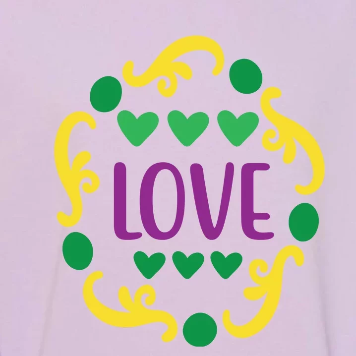 Love Mardi Gras Garment-Dyed Sweatshirt