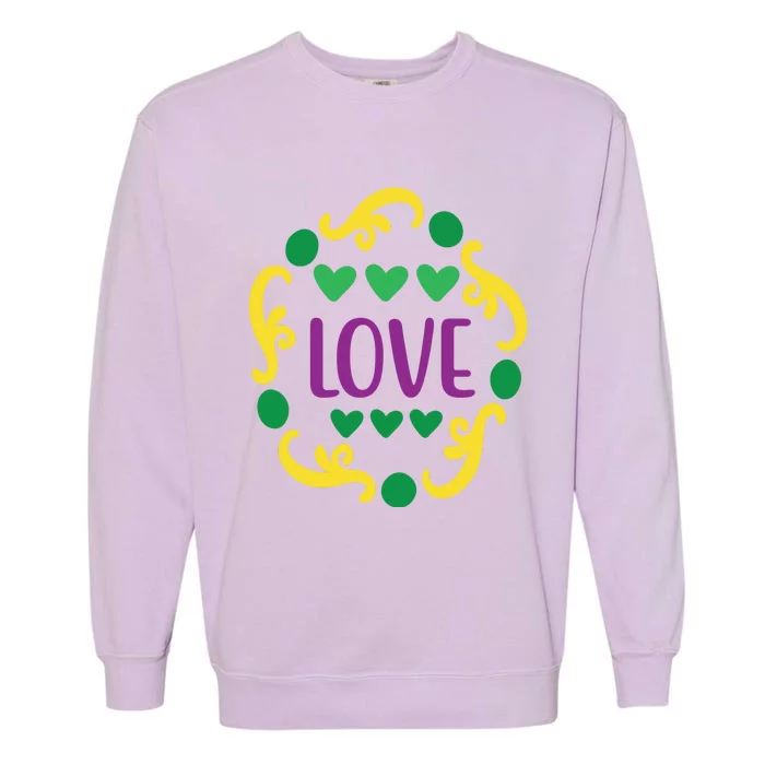 Love Mardi Gras Garment-Dyed Sweatshirt