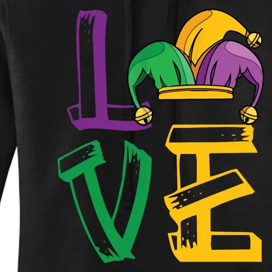 Love Mardi Gras Funny Mardi Gras Party Women's Pullover Hoodie