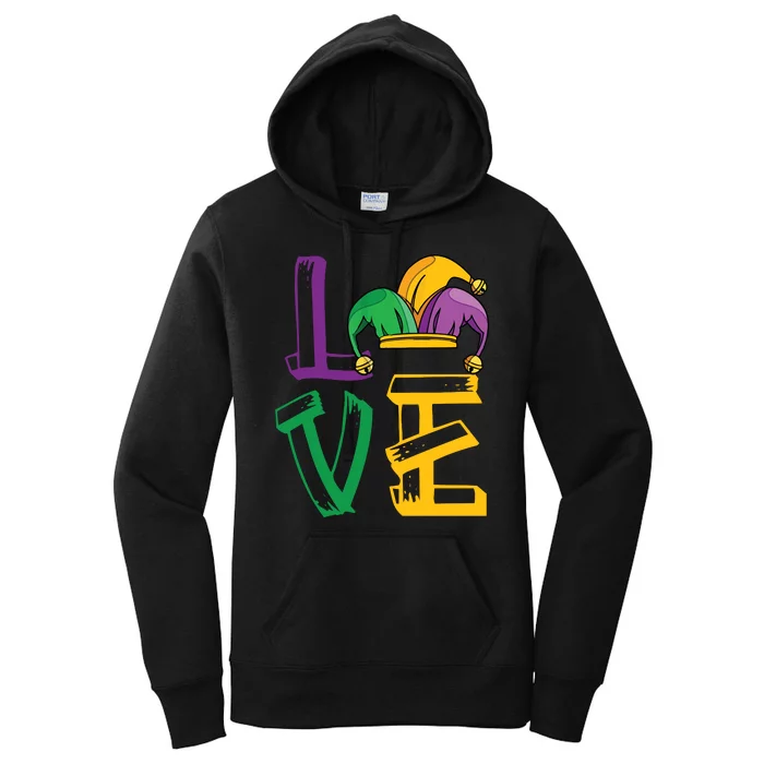 Love Mardi Gras Funny Mardi Gras Party Women's Pullover Hoodie